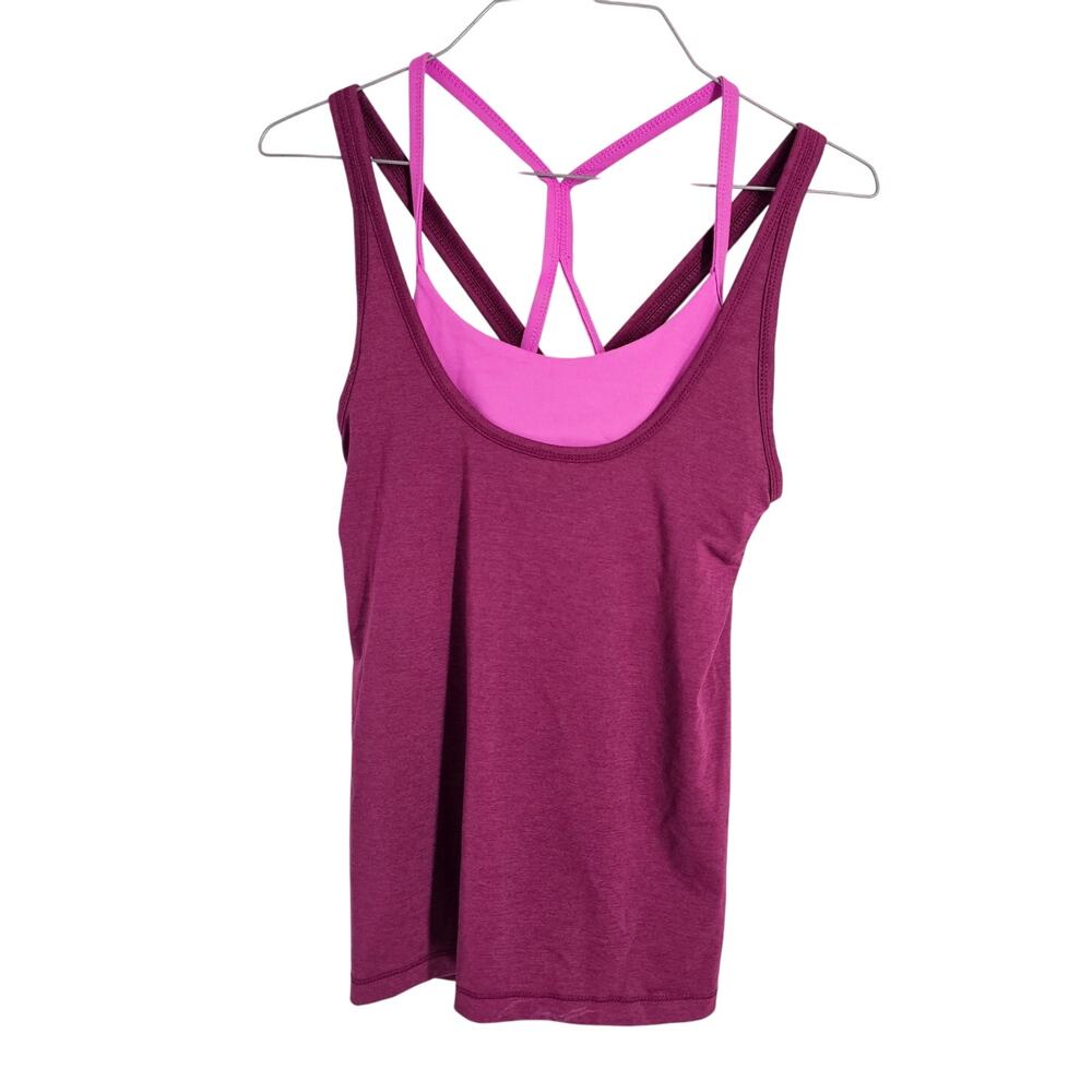 Old Navy Pink Layered Workout Tank Top - Women's XS Extra Small